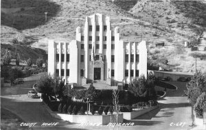 Autos Courthouse Bisbee Arizona 1950s RPPC Photo Postcard #C-687 Cook 9674