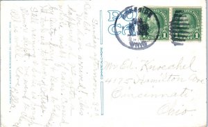 1920s Beach and Pavilion Lakeside Ohio Swimmers Postcard