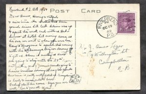 dc533 - ST JOSEPH D'ALMA Quebec 1949 City Hall Postcard