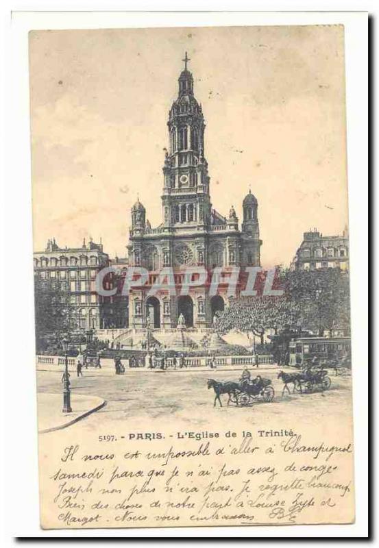 Paris (9th) Old Postcard L & # 39eglise of Trinite