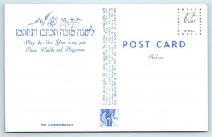 4 Postcards JEWISH NEW YEAR Signed Artist MORRIS KATZ 1960s-70s Judaica 