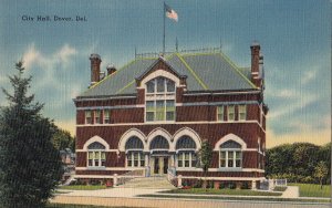 Postcard City Hall Dover DE Delaware
