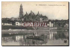 Old Postcard Perigueux Cathedrale St Front Boat Boat