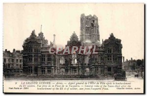 Old Postcard Arras General Appearance L & # City 39Hotel after the bombing Army