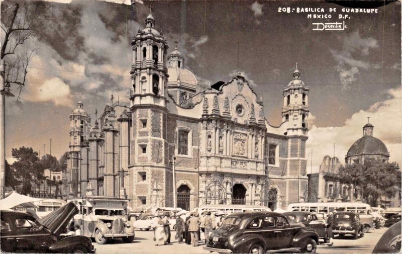 MEXICO CITY~BASILICA de GUADALUPE~REAL PHOTO POSTCARD