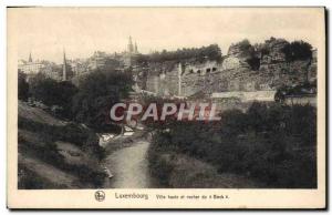 Old Postcard Luxembourg City High And Rocher Du Bock