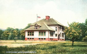 Vintage Postcard Schoolhouse North Woodstock New Hampshire Colesworthy's Pub.