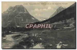 Old Postcard Vallorcine I & # 39Eau Black And Red Spiers