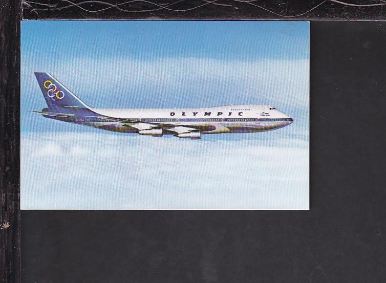 Olympic Boeing 747-200 B Postcard 