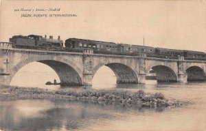 Irun Spain International Train Bridge Vintage Postcard AA2865