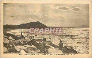 Old Postcard Guethary BP Beach Cenitz has the nightfall