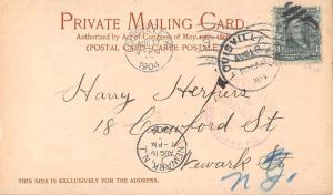 Louisville Kentucky court house by Detroit private mailing antique pc Z39698