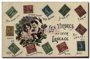 Old Postcard Fantasy Stamps and Language Sower