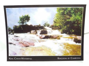 Kbal chhay Waterfall Cambodia Vintage Postcard