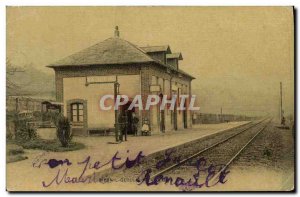 Old Postcard Mesnil Guillaume The station TOILEE map