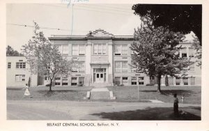 Belfast New York Belfast Central School, Real Photo Vintage Postcard U13643