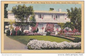 California Beverly Hills Residence Of Mr And Mrs George Burns