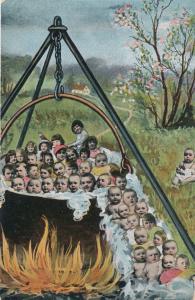 Multiple Babies Greetings - Fantasy Cooked in Giant Pot - K.V.i.B. - DB