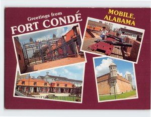 Postcard Greetings from Fort Condé, Mobile, Alabama