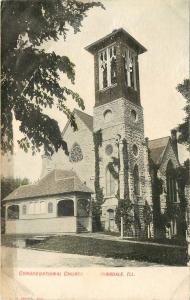 c1907 Postcard; Congregational Church, Hinsdale IL DuPage County Unposted