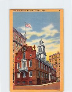 Postcard Old State House, Boston, Massachusetts