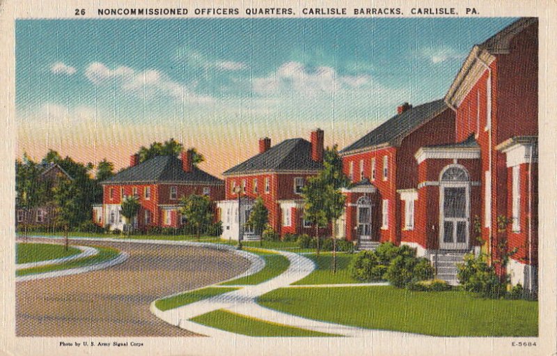 Postcard Noncommissioned Officers Quarters Carlisle Barracks Carlisle PA