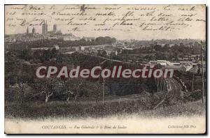 Postcard Old COUTANCES Vue Generale Pont De Soules