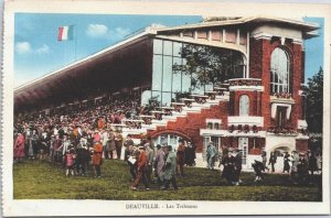 France Deauville Les Tribunes Vintage Postcard 09.10