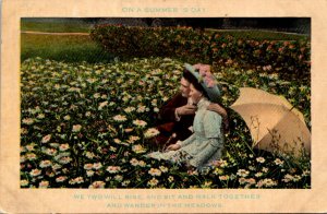 Romantic Couple On A Summer's Day 1912