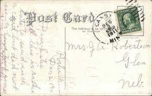 Thanksgiving Turkey Peach Tree Embossed Nash c1900s-10s Postcard