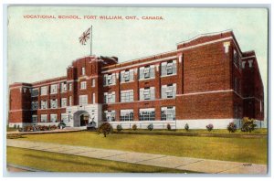 c1910 Vocational School Fort William Ontario Canada Unposted Postcard
