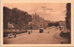Netherlands Breda Wilhelminastraat Vintage Postcard 09.51