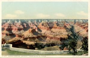 AZ - Grand Canyon National Park. View from Hotel El Tovar   