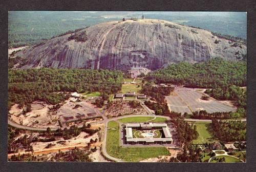 GA Aerial Birdseye View STONE MOUNTAIN GEORGIA Postcard