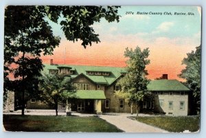 Racine Wisconsin Postcard Racine Country Club Exterior View House c1910 Vintage