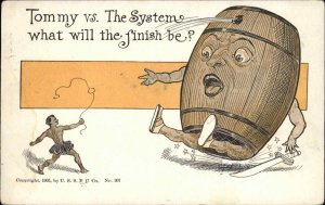 Political Satire Prohibition Tommy versus the System Vintage Postcard