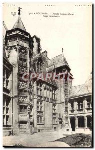 Old Postcard Bourges Palais Jacques Coeur Inner Court