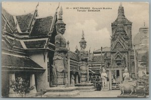 THAILAND BANGKOK WAT PRAKEO EMERALD BUDDHA STATUE TEMPLE ANTIQUE POSTCARD