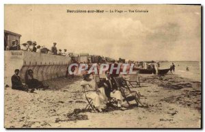 Old Postcard Berniers Sur Mer Beach Vue Generale