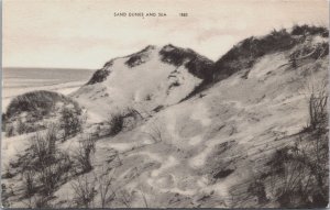 Sand Dunes And Sea Massachusetts Postcard C179