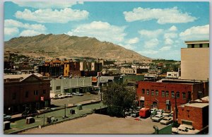 Vtg El Paso Texas TX Franklin Mountains View Overlooking City 1960s Postcard