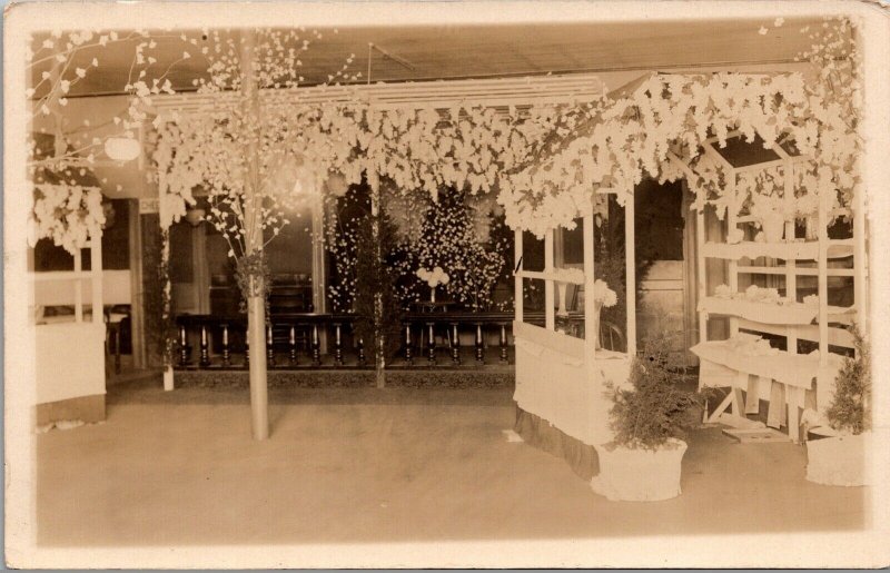 Real Photo Postcard Interior of Building at Japanese Garden Massachusetts~3306