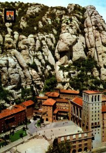 Spain Montserrat Monastery Aerial View