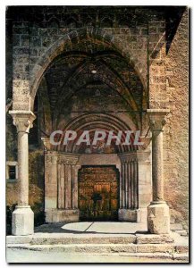 Postcard Modern Vallouise Hautes Alpes The porch of the church Vallouise