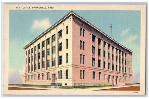 c1930's Post Office Building Springfield Massachusetts MA Vintage Postcard