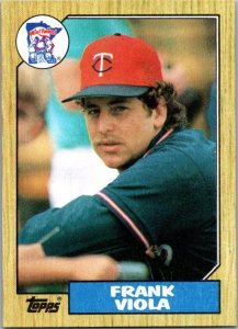 1987 Topps Baseball Card Frank Viola Texas Rangers sk3089