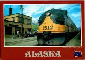 Continental Postcard Denali National Park Train Alaska CE17