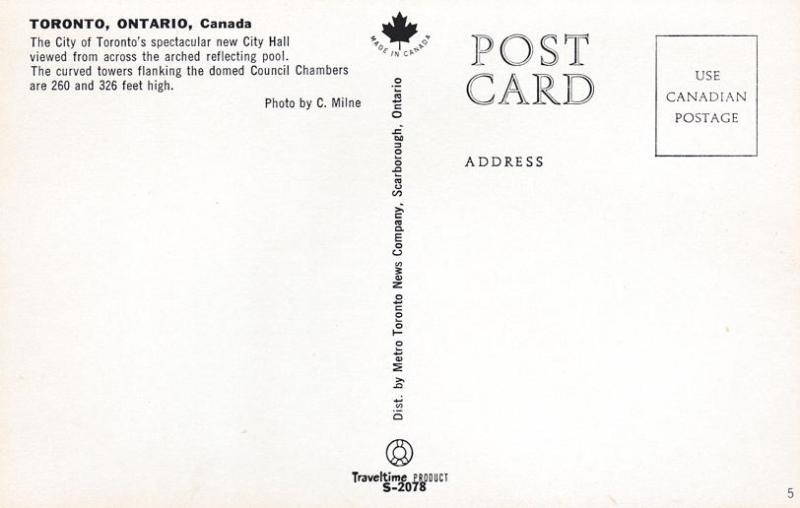 City Hall over Reflecting Pool - Toronto, Ontario, Canada