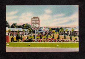 NJ Arcola Motor Lodge Cabins Motel Paramus New Jersey Linen Postcard