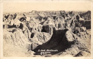 Rapid City South Dakota 1937 RPPC Real Photo Postcard Badlands